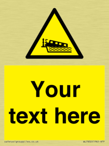 Custom warning grounding narrow boat on lock cill